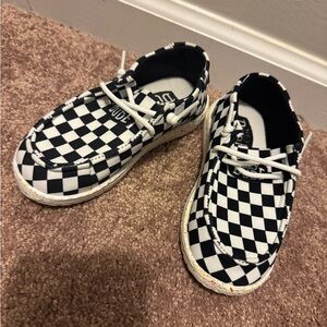 Checkered Kids Shoes